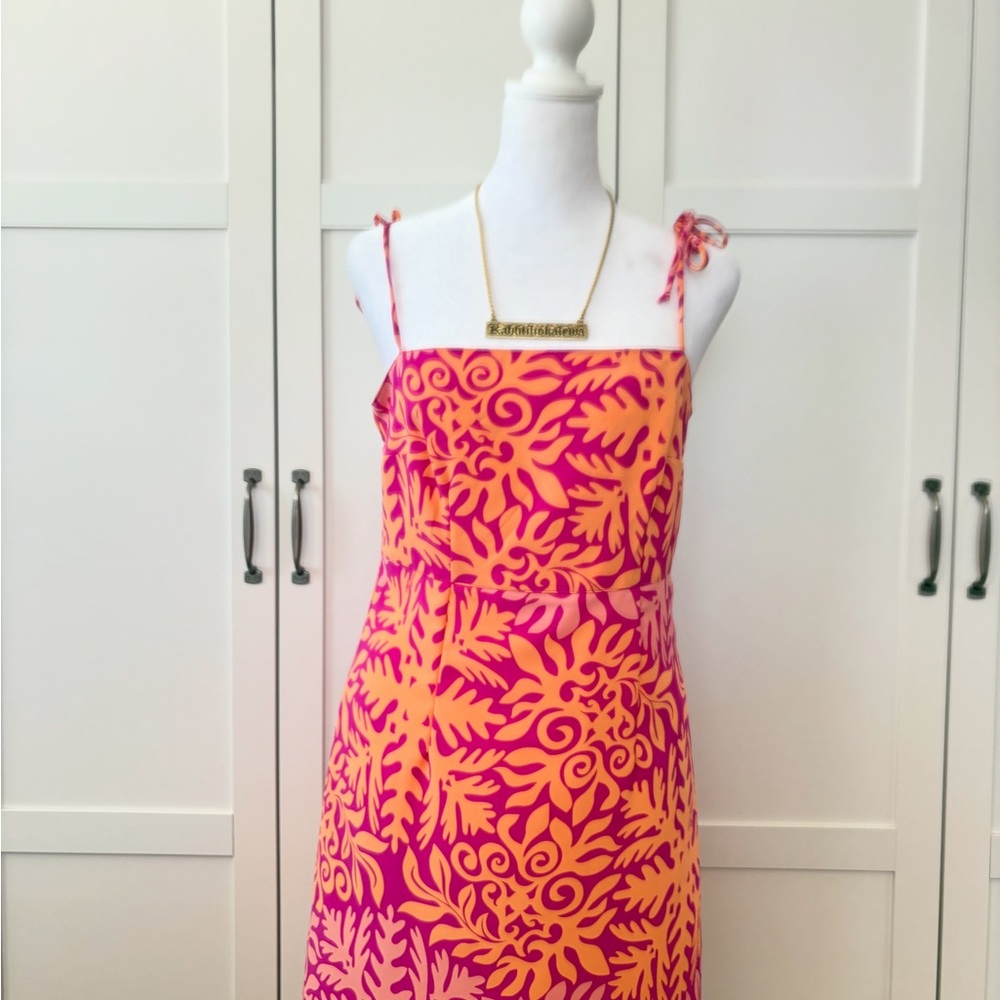 Benoa Swim Pink and Orange Midi Dress